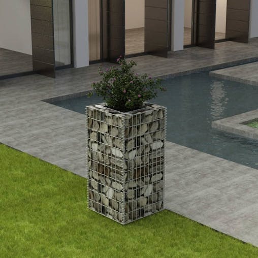 NNEVL Gabion Raised Bed Steel 50x50x100 cm
