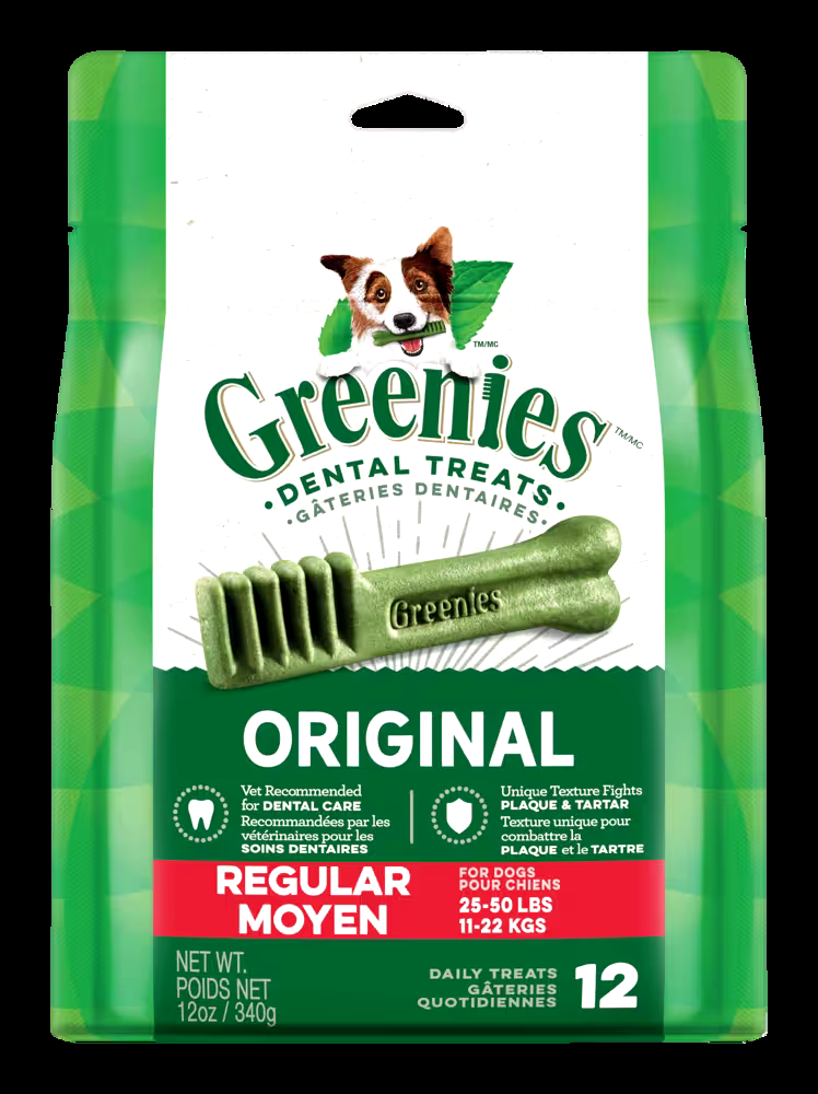 Greenies Original Regular Oral Care Dental Dog Treats, 340-g
