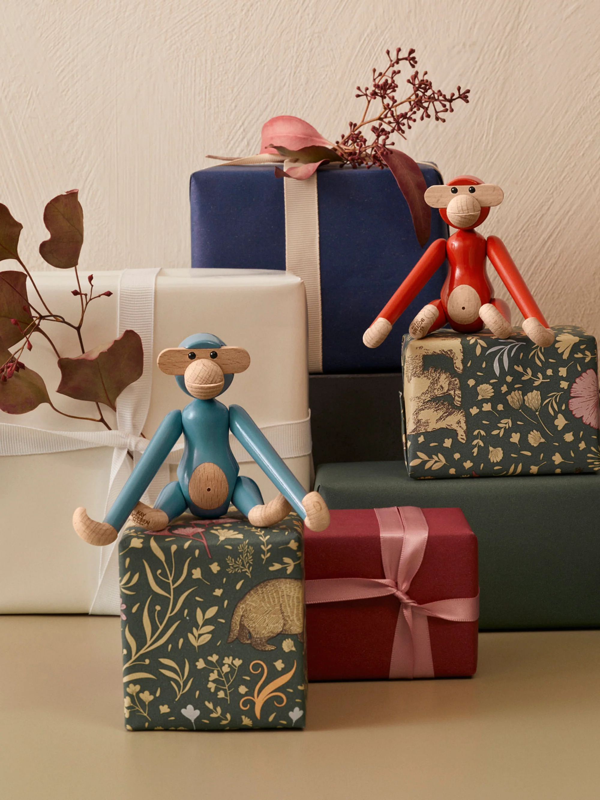 Deko-Objekt Monkey Mini aus Buchenholz