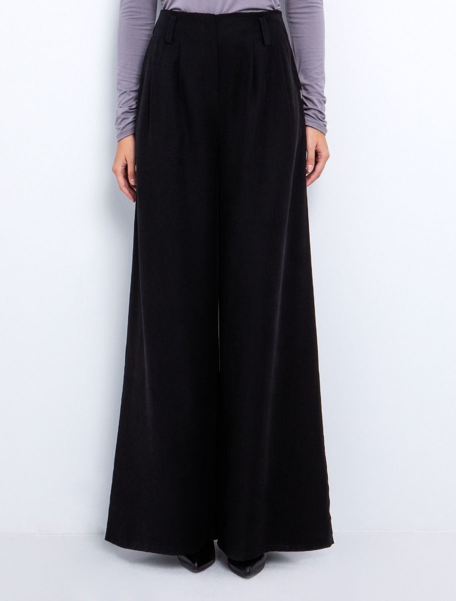 Wide leg παντελόνι viscose