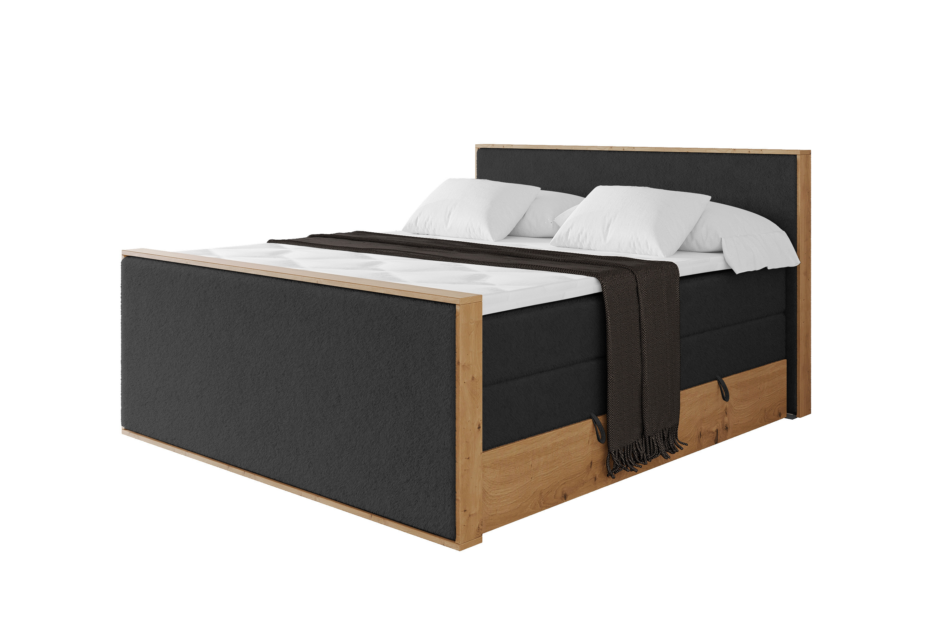 Łóżko kontynentalne z pojemnikiem i materacem H3|H4 LOLLI9-Z KING 120x200