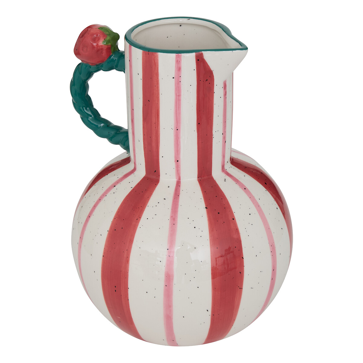 Jarra com riscas FRUITY em cerâmica 25cm