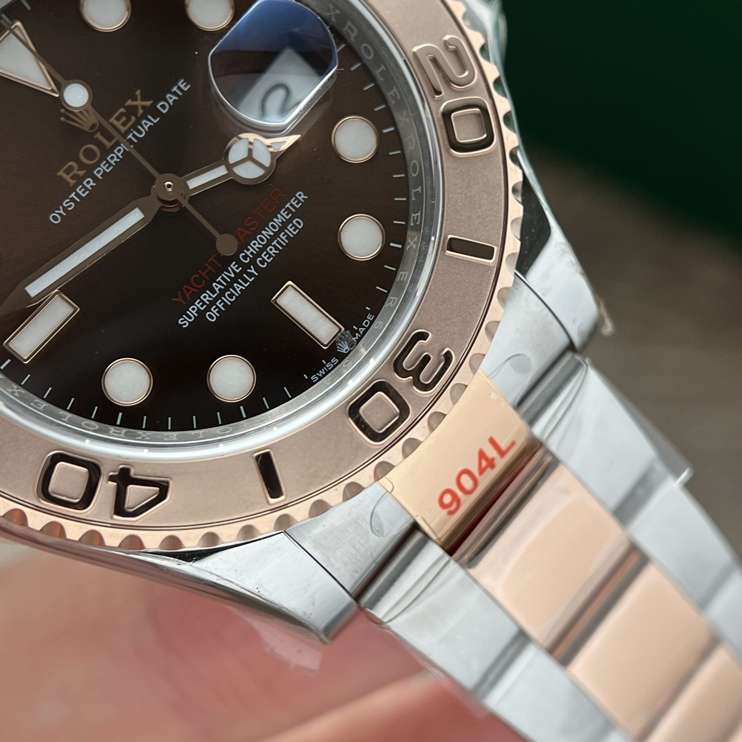 Rolex Yacht-Master 126621 SS/RG Plated Chocolate Dial 40mm Oyster EWF Replica