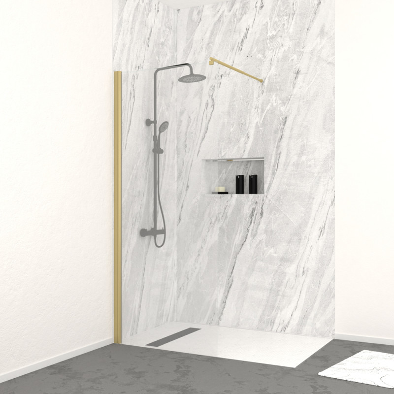 Paroi de douche Parma 2 or 80 x 200 cm AURLANE