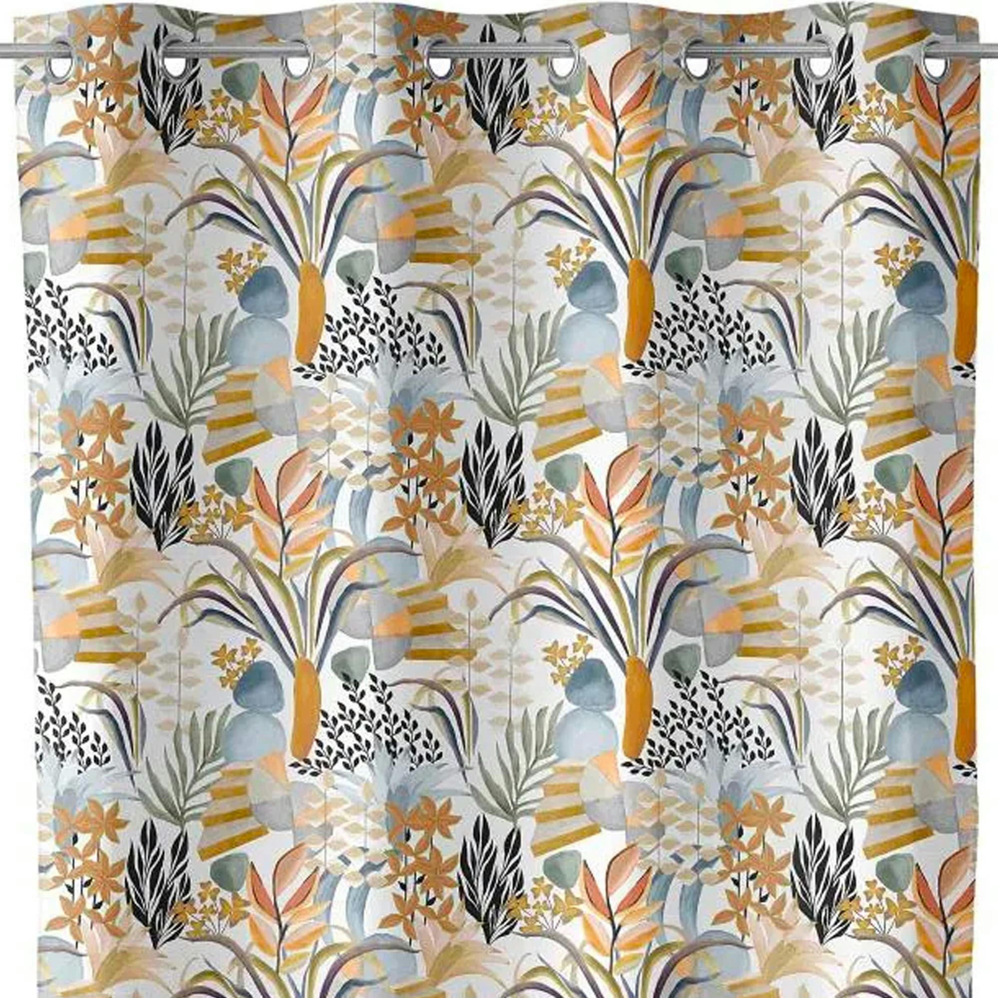 - Rideau à oeillets fleuri à l'unité 140x260cm