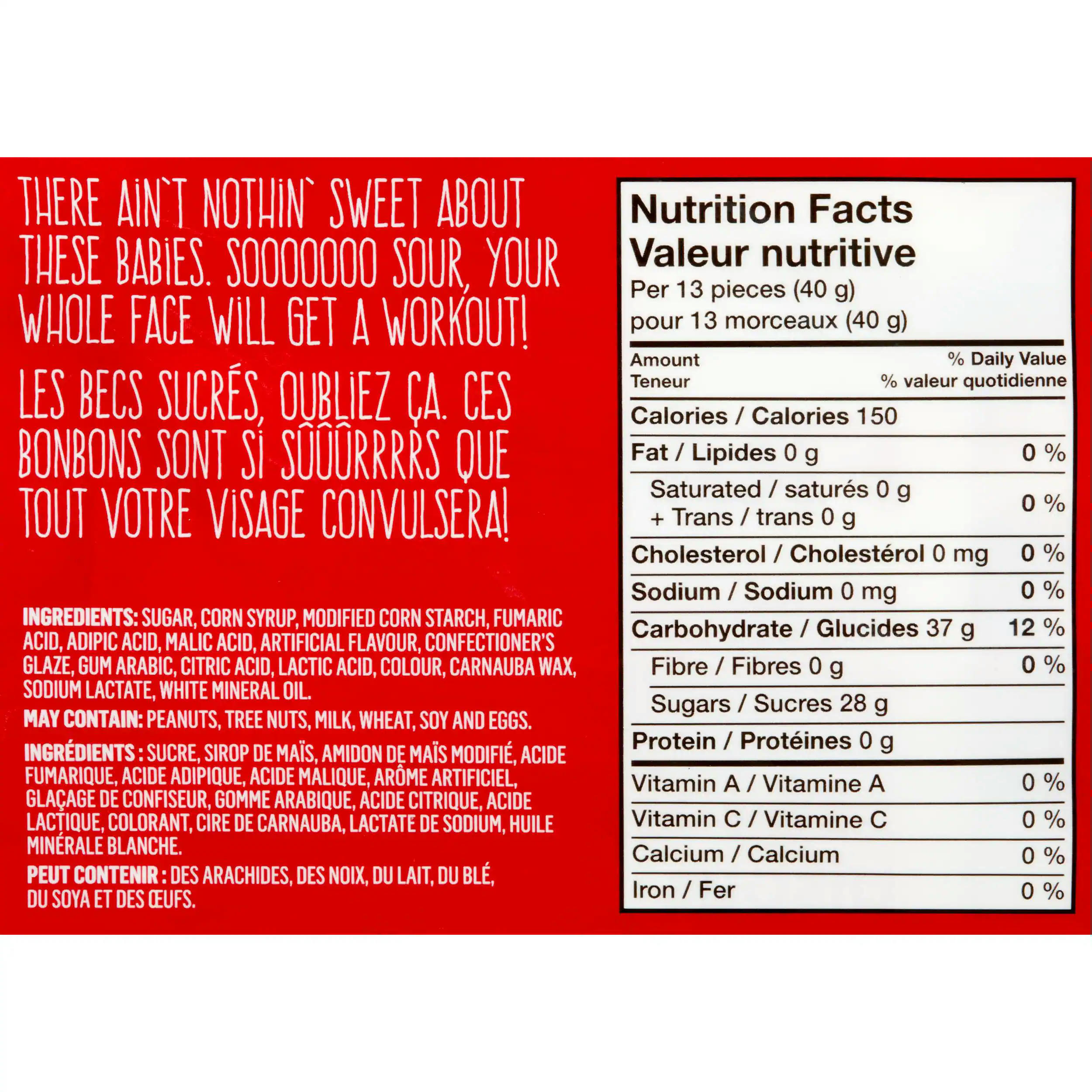 FRANK Super Sour Cherry Candies, 350-g