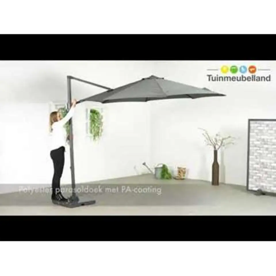 Garden Impressions Hawaii zweefparasol S &Oslash;300 cm zwart