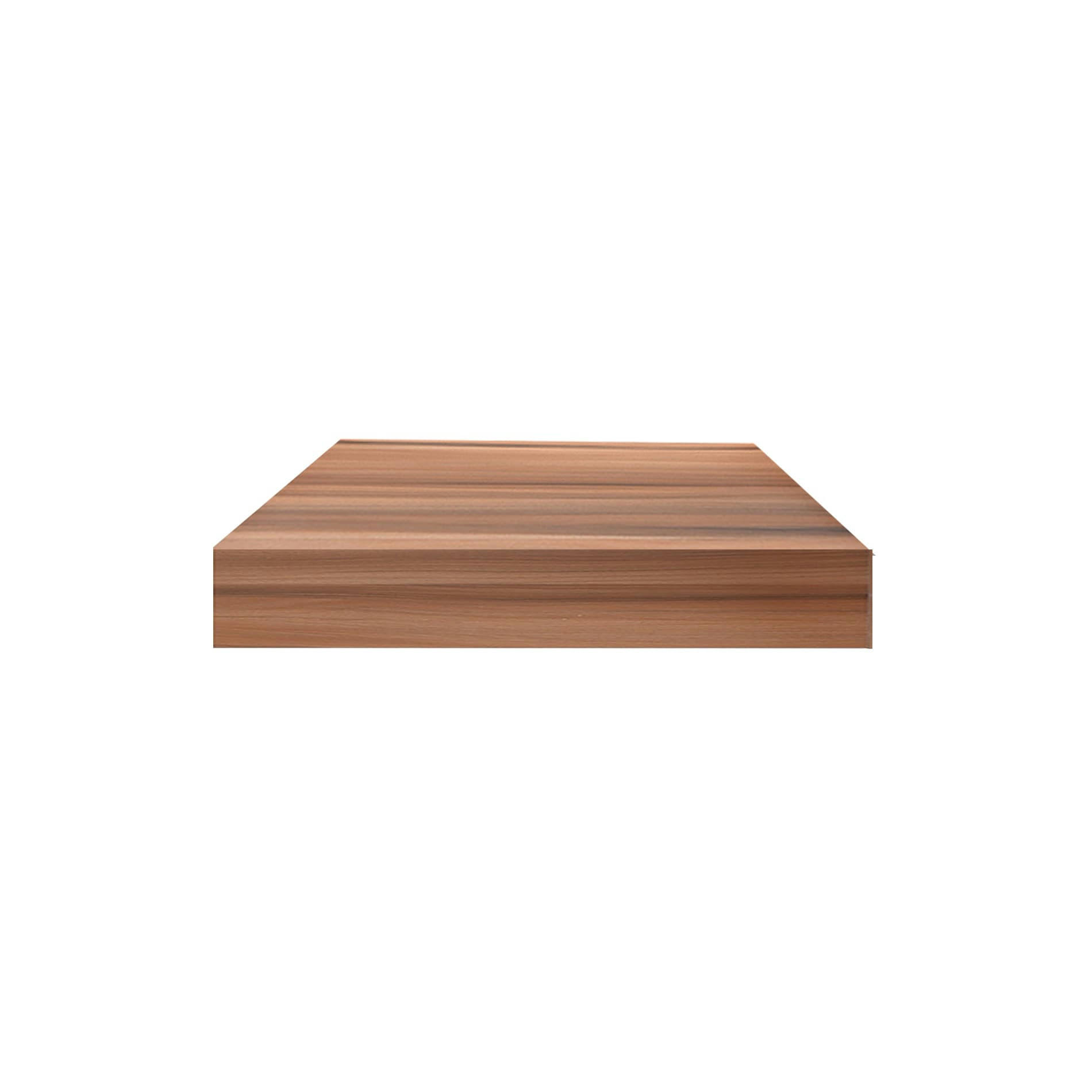 ROMA - Lot de 2 étagères murales 25x25 cm en mdf marron