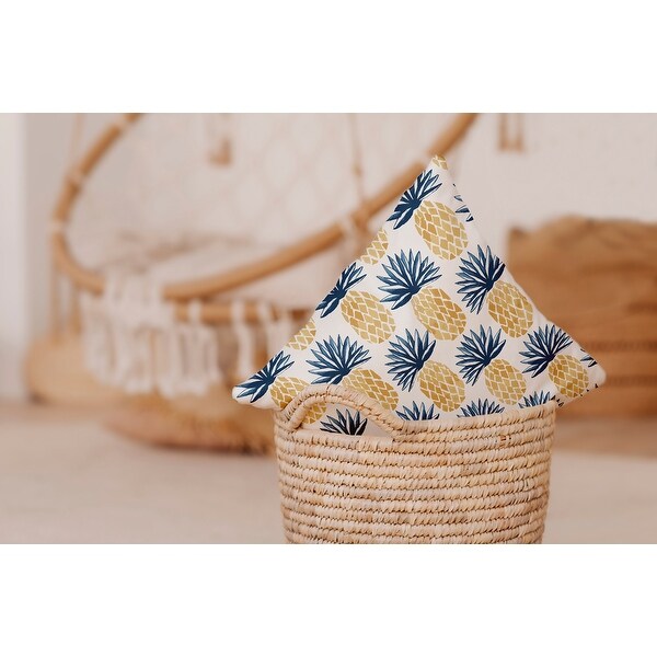 Pineapple Stripes, Geometric Print Outdoor Pillow