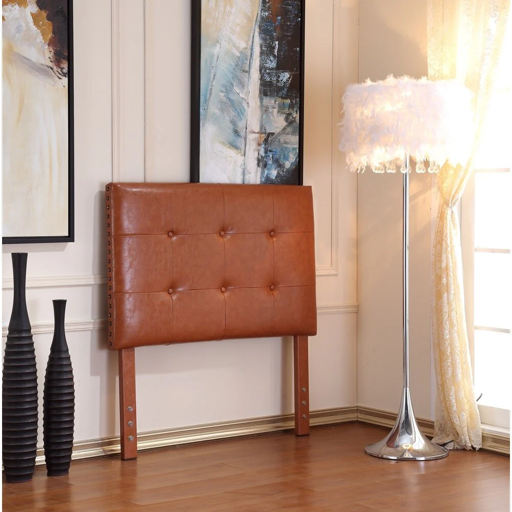 Modern Classy Brown Tufted Twin Headboard