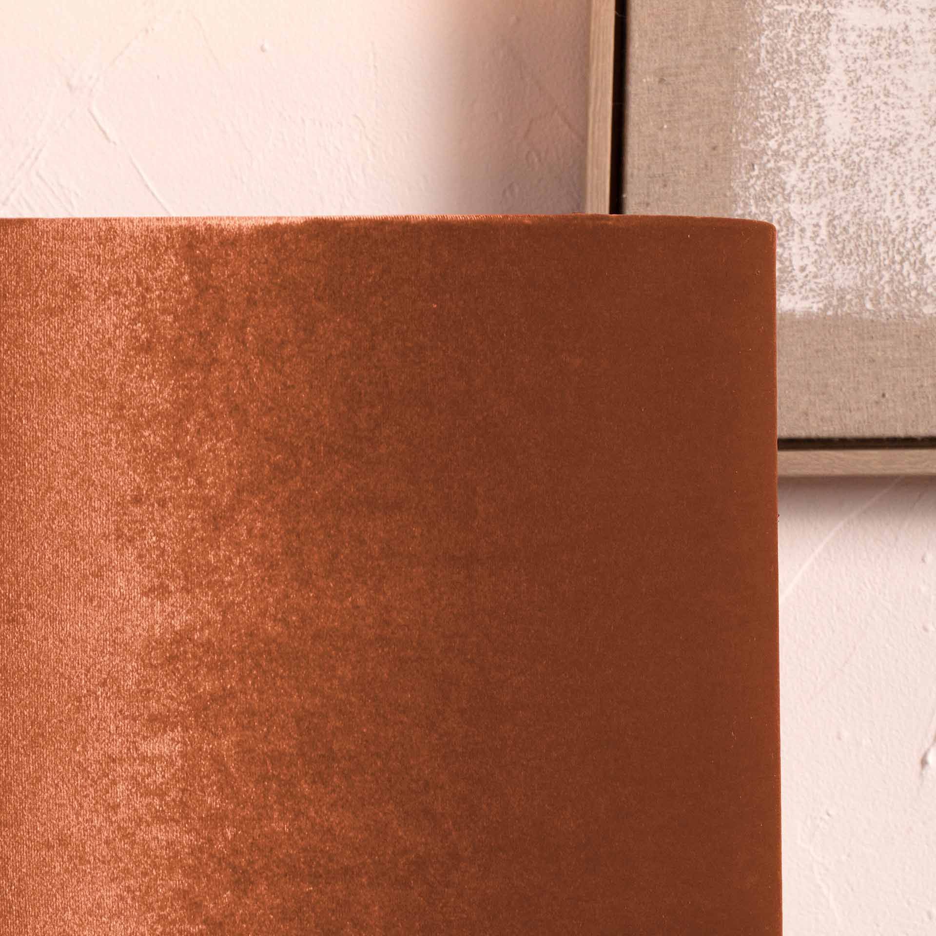 Ruma Orange Velvet Cylinder Shade for Table Lamps
