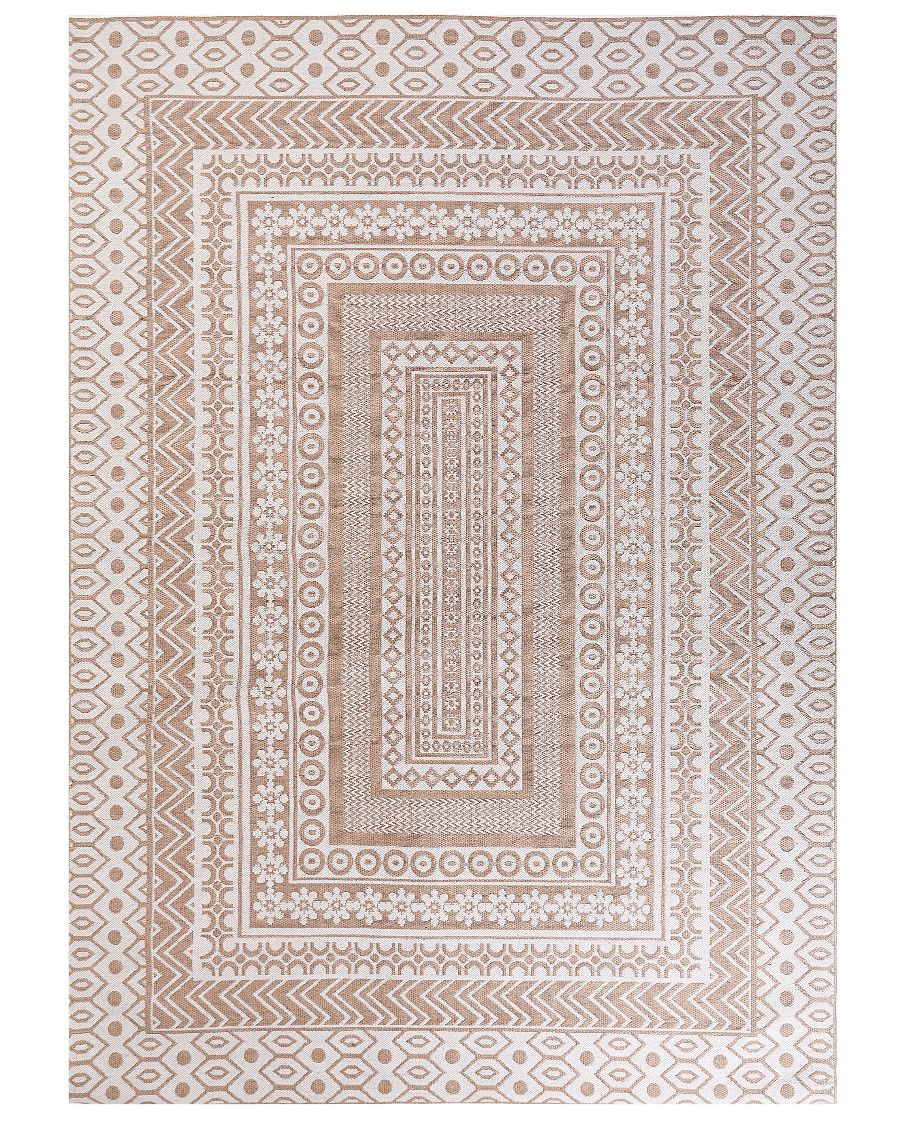 Rug BAGLAR White 160 x 230 cm Jute