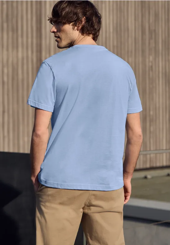 Basic T-Shirt aus reiner Baumwolle