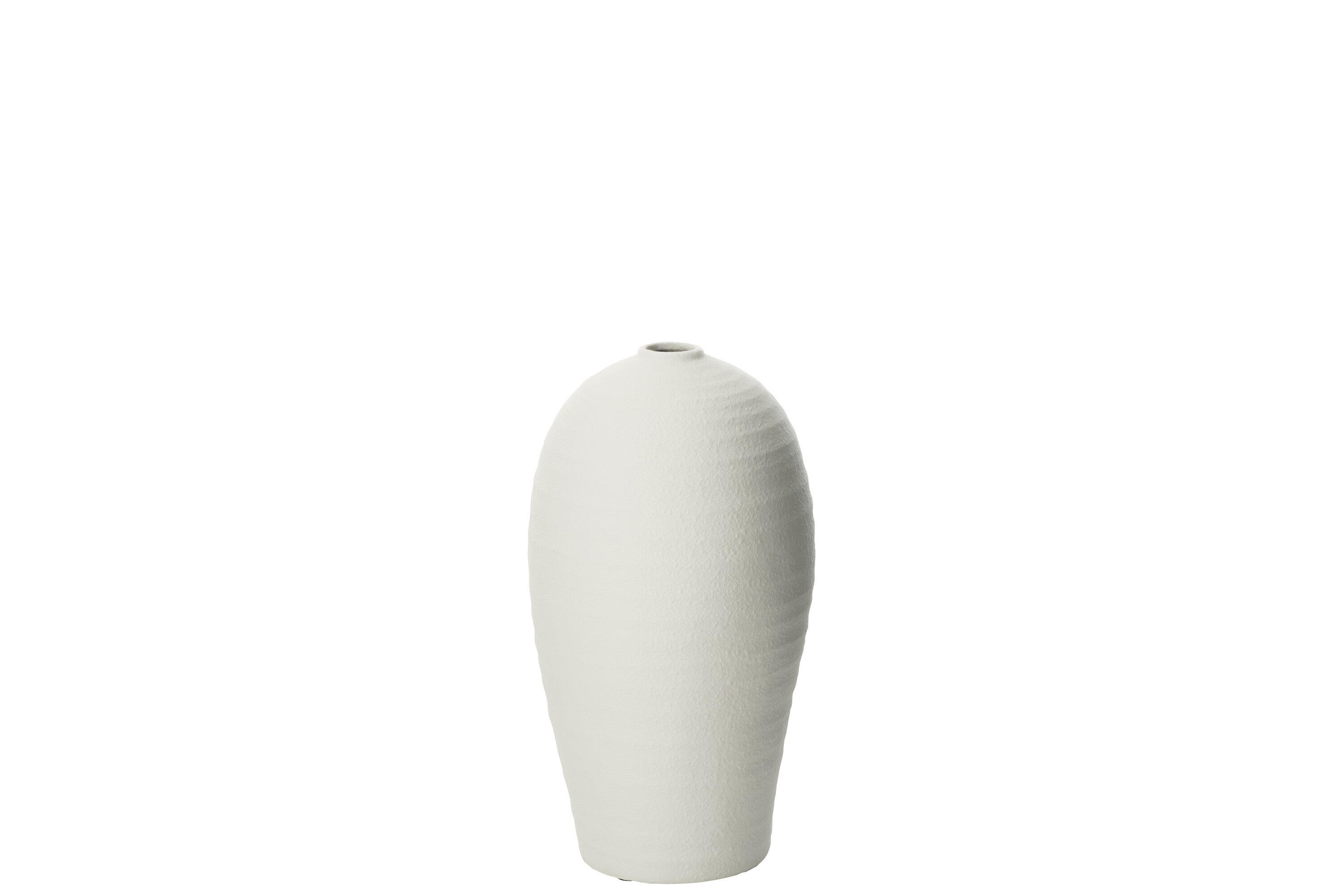 J-Line vaas Creta - keramiek - wit - small - 36.5 cm hoog