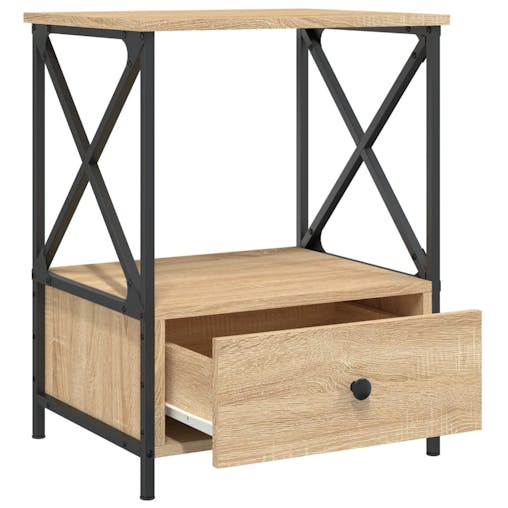 NNEVL Bedside Table Sonoma Oak 50x41x65 cm Engineered Wood