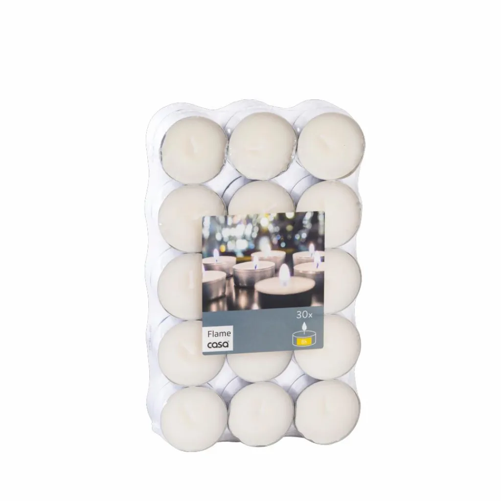 Bougies^CASA FLAME Bougies Maxi Chauffe-plat Blanc