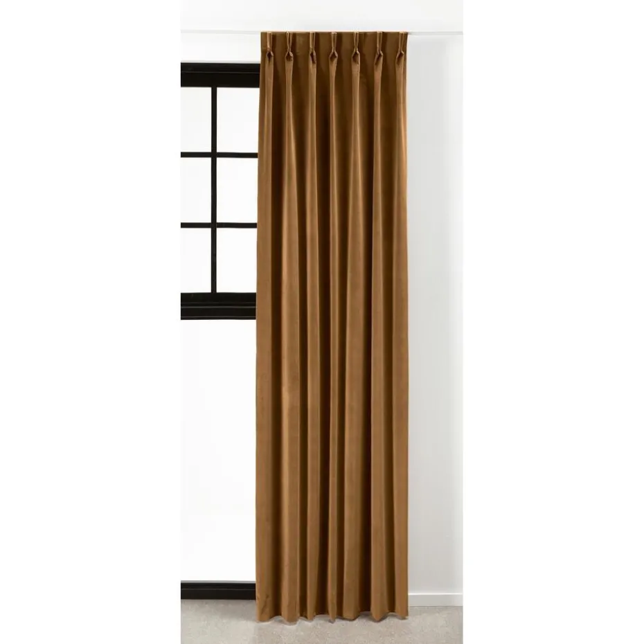 Kwantum Vouwgordijnen | Gordijnen | Gordijn Velours Romeo  Honing