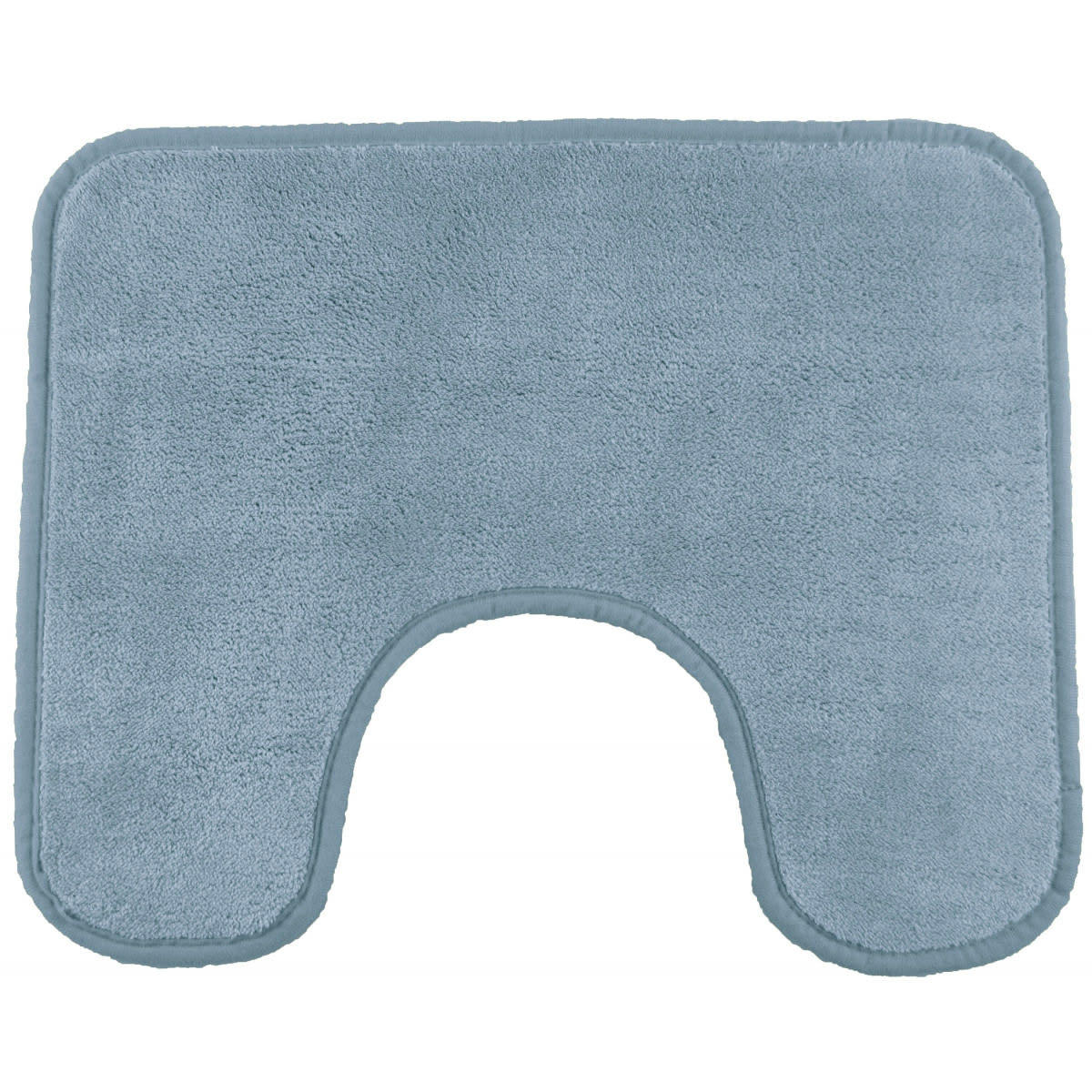 POEME - Tapis de toilette en polyester uni céleste 50x40cm