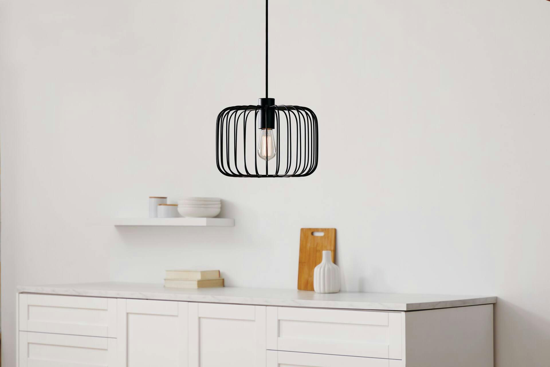 For Living 1-Light Ceiling Pendant Light, Matte Black