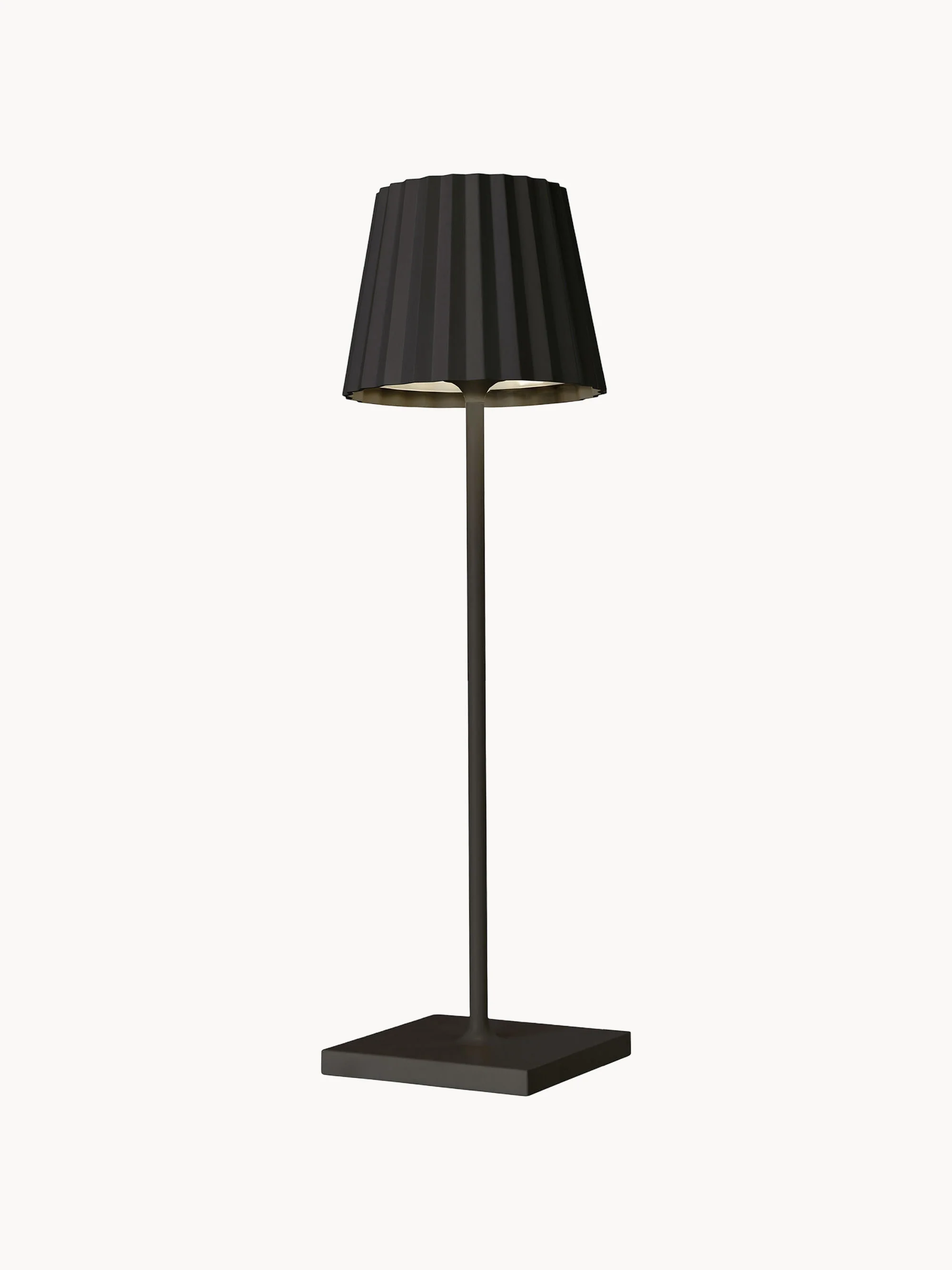 Mobile LED-Außentischlampe Troll RC, dimmbar