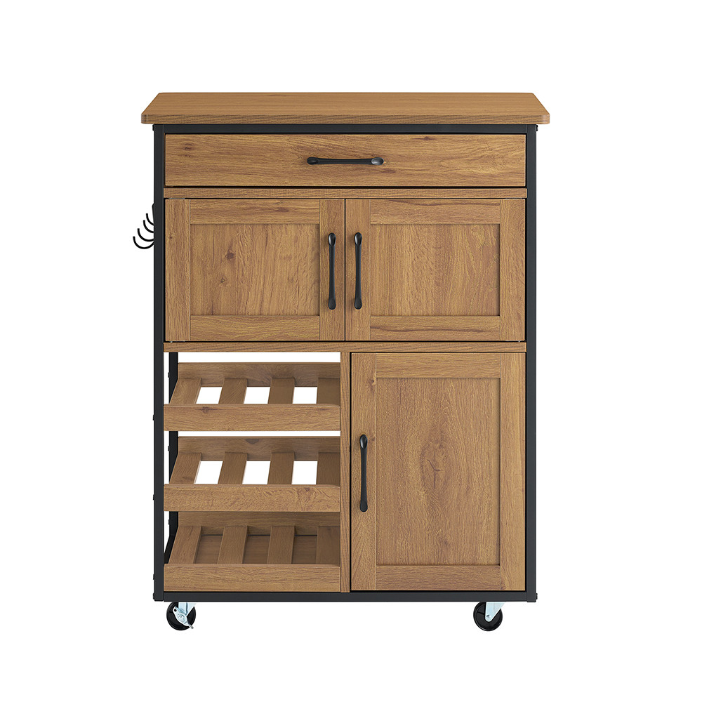 SoBuy Wyspa kuchenna z jedną szufladą 89.2x44.8x85.5cm Przemysłowy FKW134-N