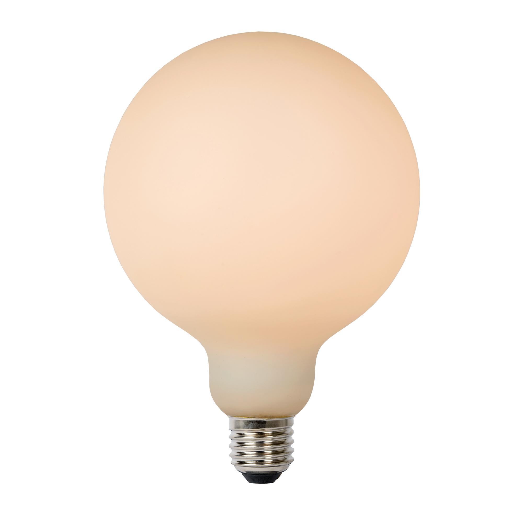 G125 LED lichtbron E27 8W 2700K opaal dimbaar 3-step