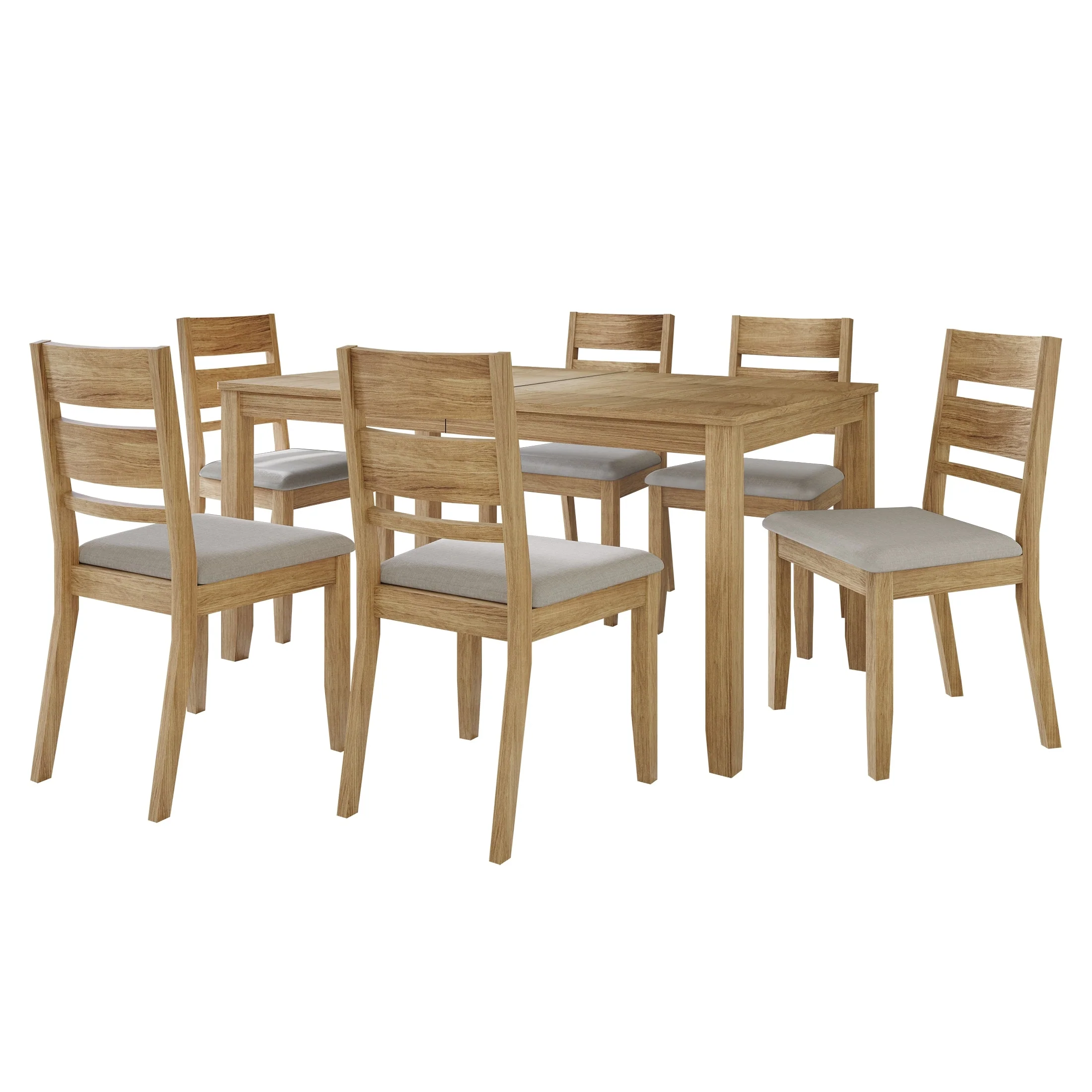 CraftPorch Elegant 7-piece Wooden Dining Set