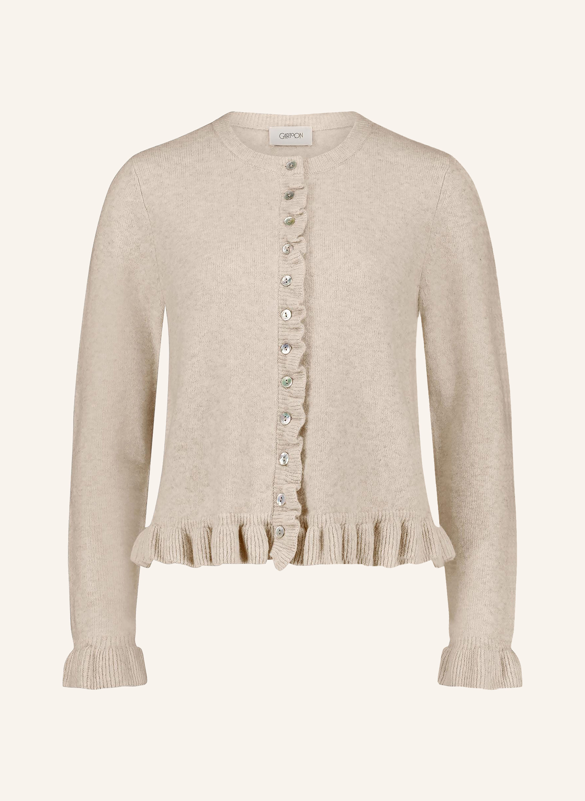 CARTOON Strickjacke mit Rüschen
