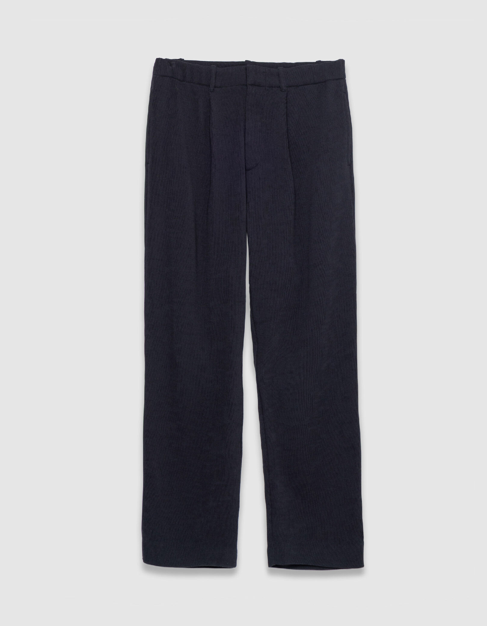 Pantalon noir tissu plissé Homme