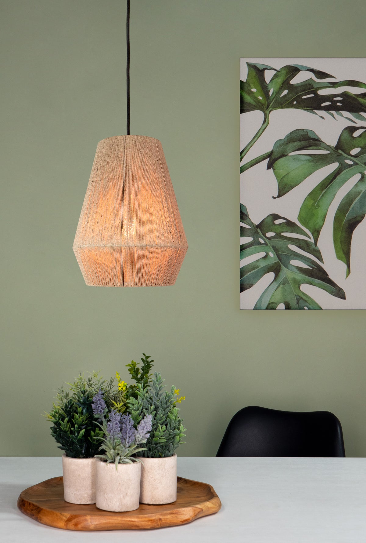 EGLO hanglamp Alderney - e27 - ø 30 cm - zwart/bruin