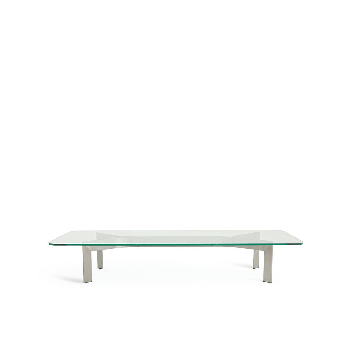 Table basse verre/nickel satiné, Drio