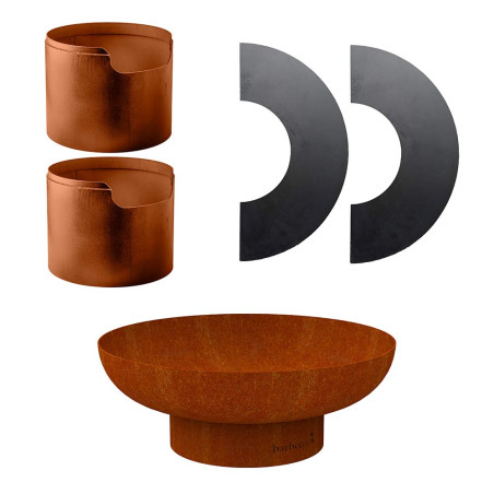 Brasero plancha Jack 75 en corten - Barbecook