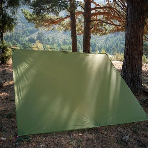 NNEOBA Ultralight Camping Tarp Sun Shelter 15D Nylon (Green)