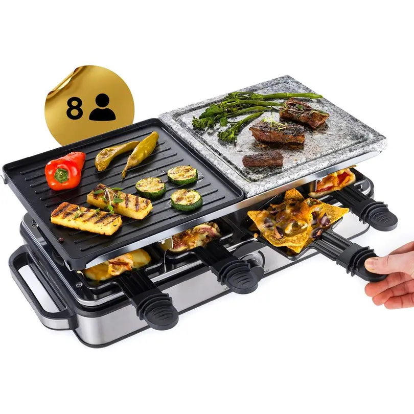 Racletteofen 8er-Set Gourmetmaxx