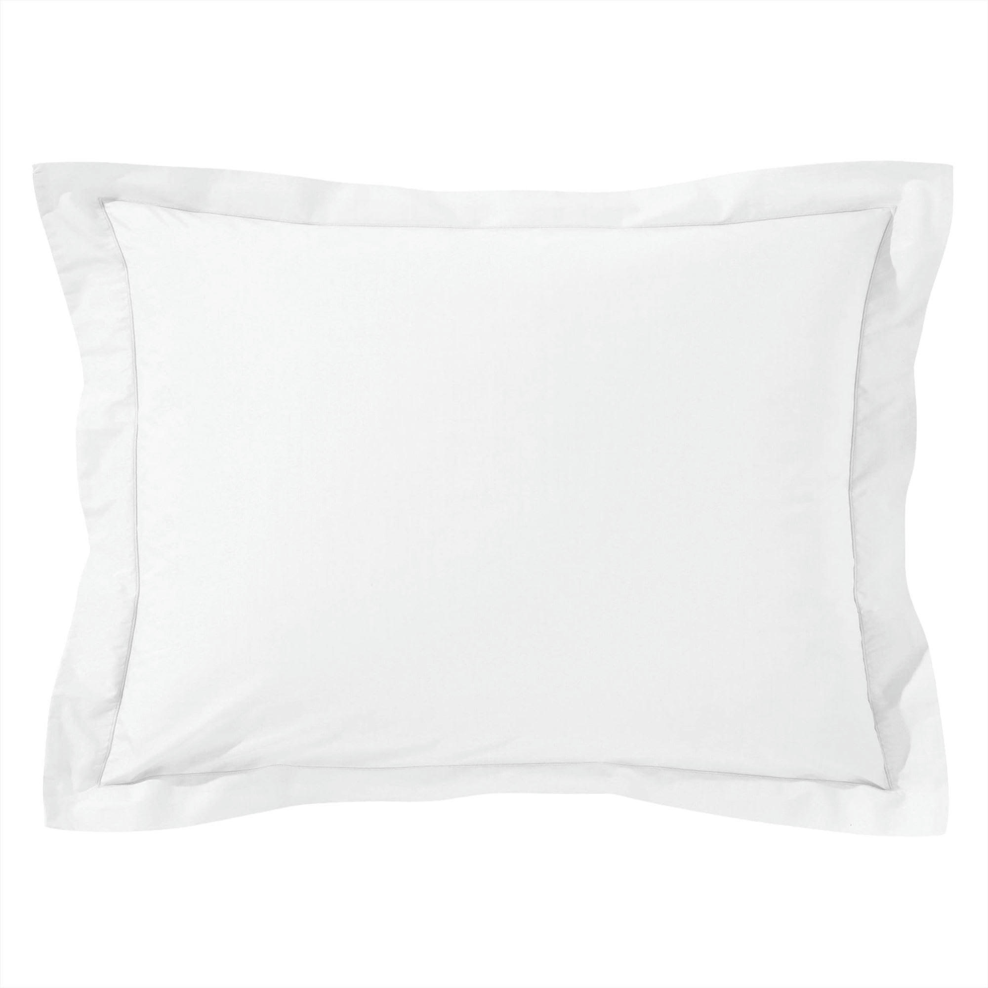 COTON UNI LAURÉAT - Taie volant 50x70 blanc en coton