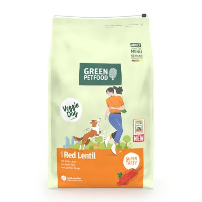 Green Petfood Veggie Dog with Red Lentil