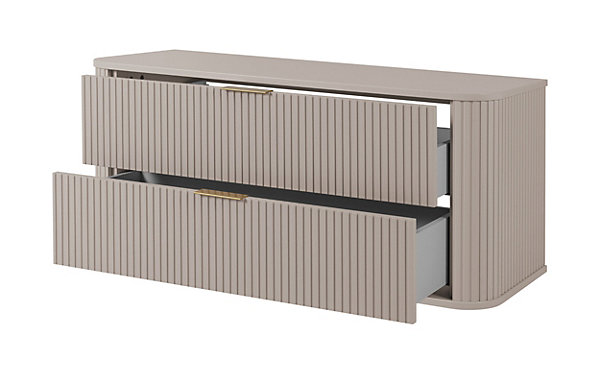 Meuble de salle de bain, Cachemire, poignée dorée, 41,5 x 120 x 51,7 cm
