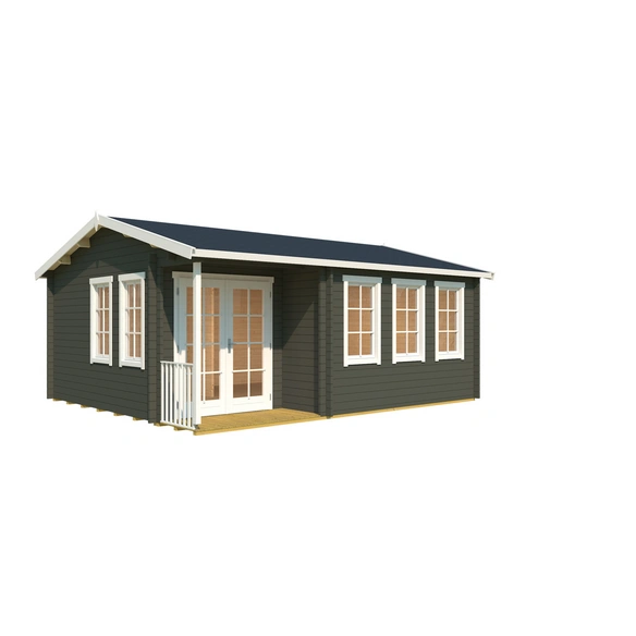 Gartenhaus »Sri Lanka«, BxHxT: 600 x 285 x 321,8 cm (Außenmaß inkl. Dachüberstand), grüngrau