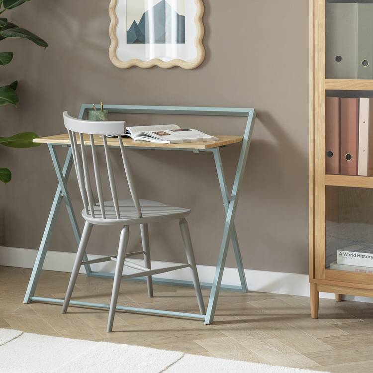Habitat Compact Folding Office Desk - Grey
