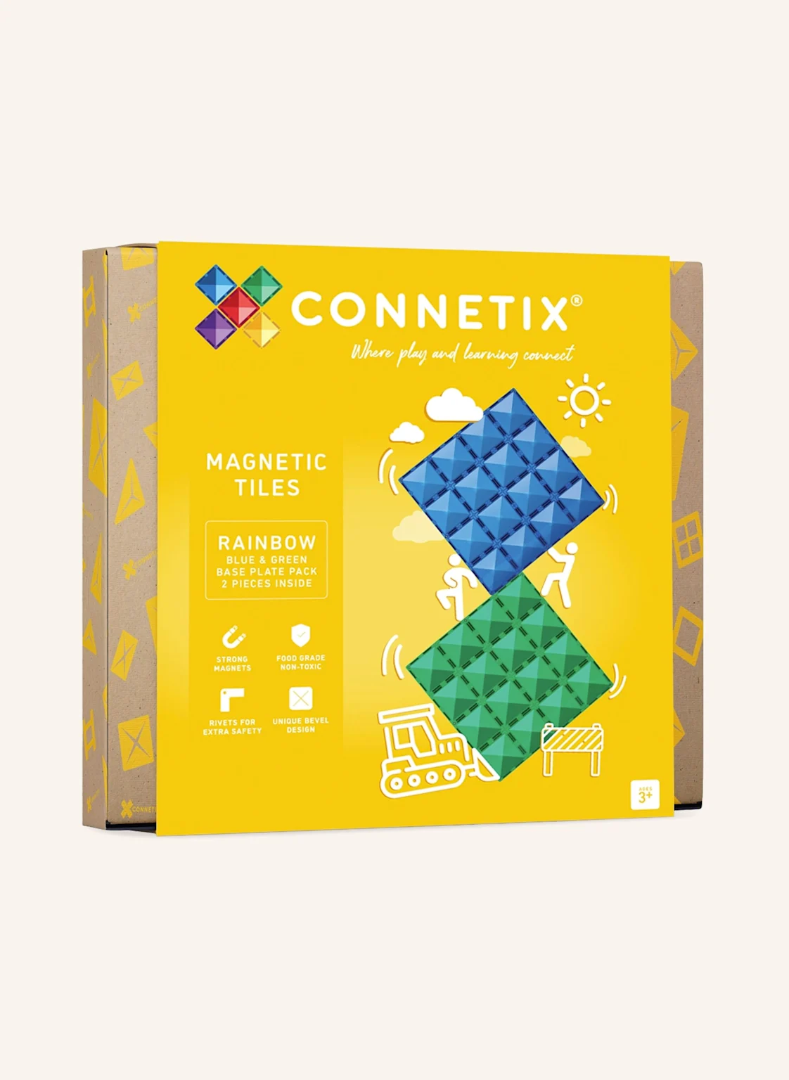 Connetix Grundplatten-Set REGENBOGEN