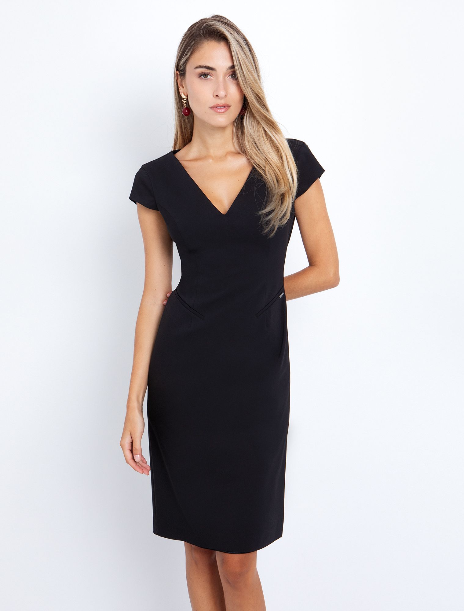 Pencil φόρεμα με V