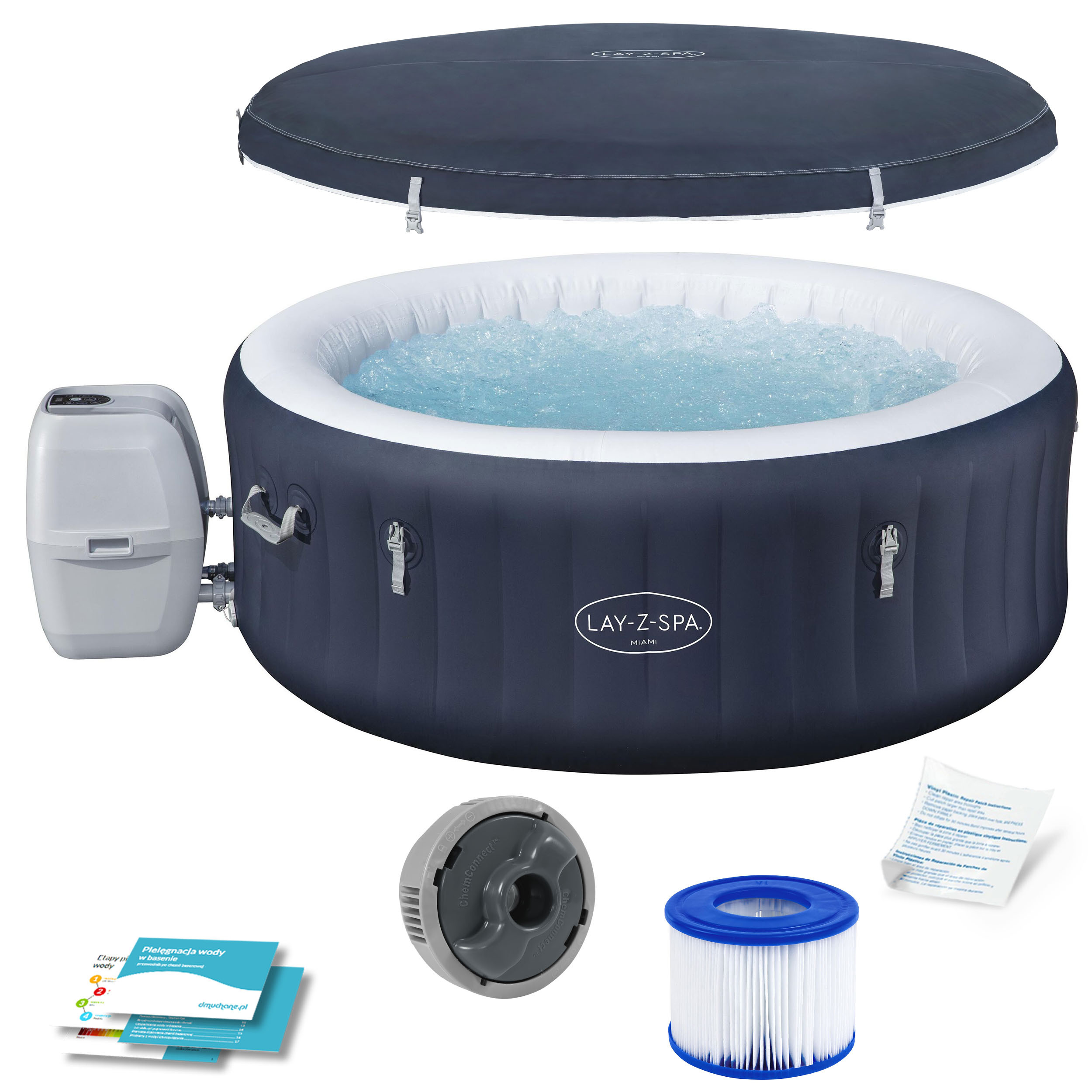 Dmuchane spa ogrodowe 4-osobowe hydromasaż Bestway 6001C