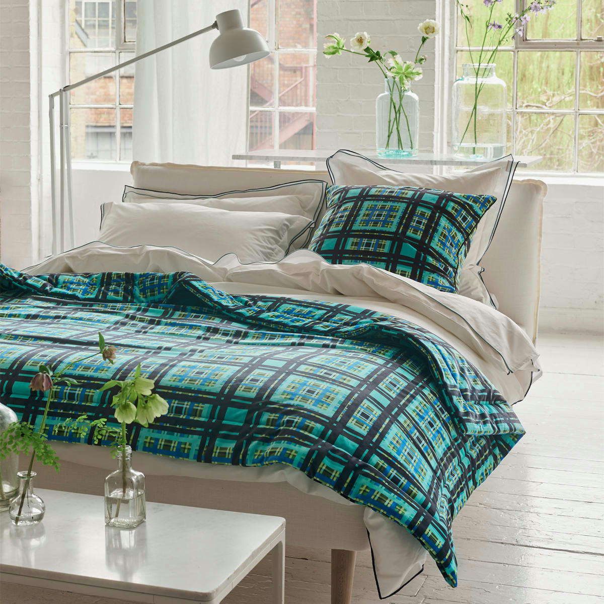 CHENNAI AZURE - Housse de coussin en polyester 60x60
