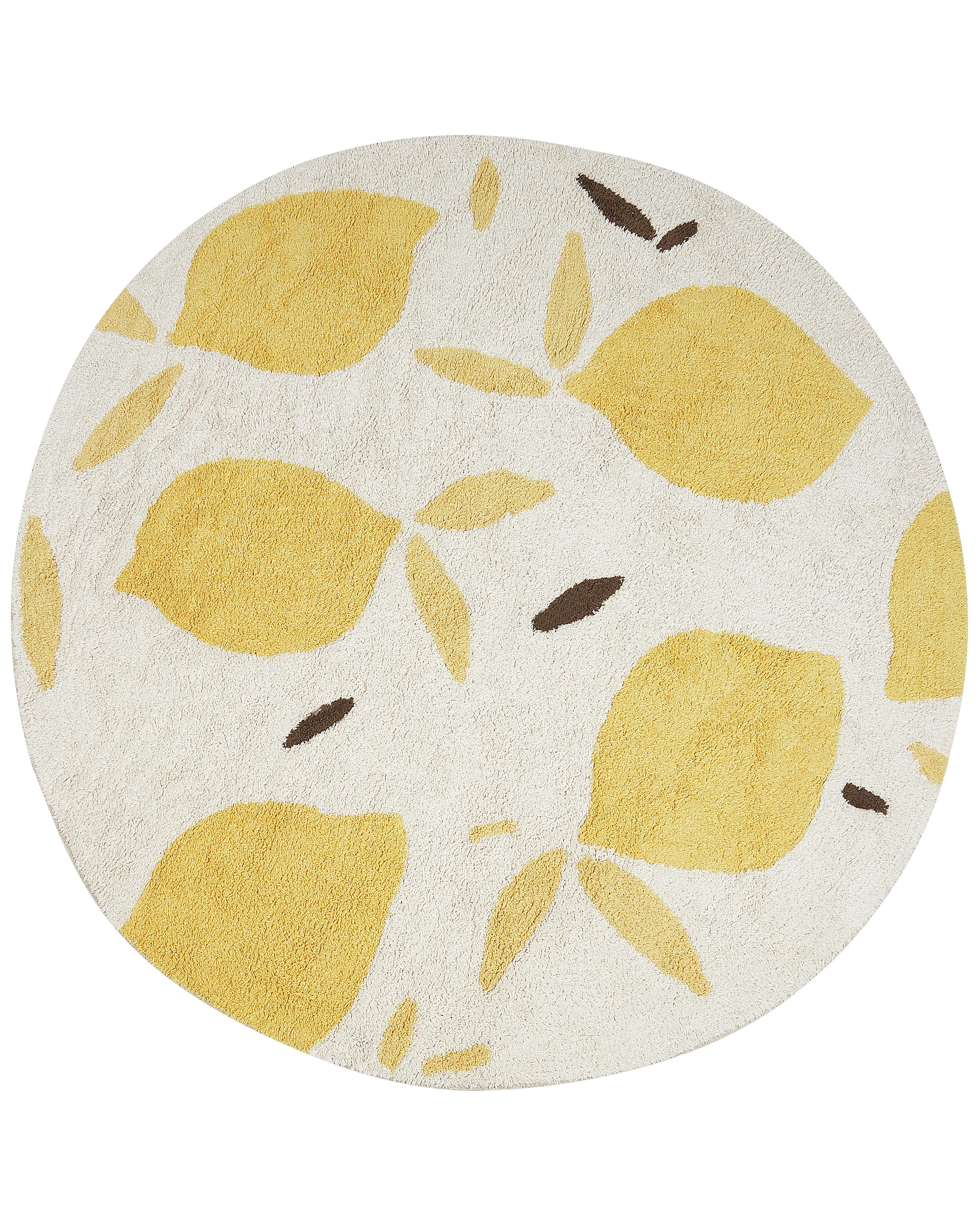 Kids Rug MAWAND Beige ? 140 cm Cotton
