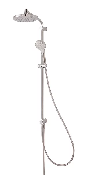 Colonne de douche sans robinetterie avec douchette 3 jets   flexible   barre réglable, chrome, Hansgrohe Reno 220 surface