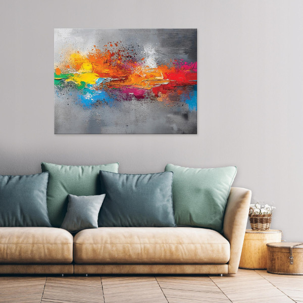 Obraz Do Sypialni Salonu Kuchni Na Płótnie Szary Abstrakcja Loft 60X40