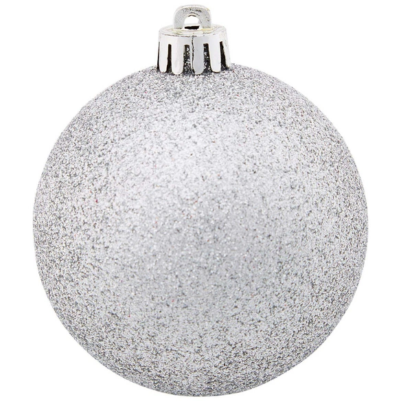 Weihnachtskugel, Ø: 7 cm, silberfarben, 25 Stück