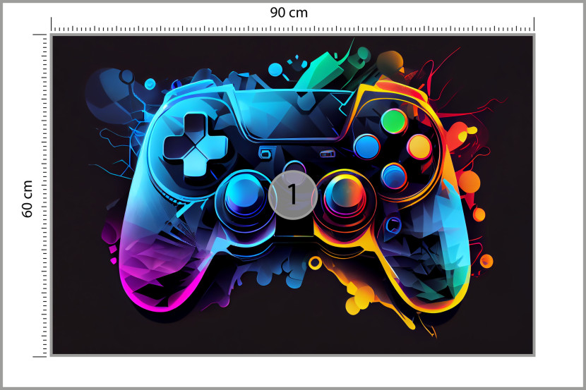 Fototapeta Dla Młodzieży Abstrakcyjny Pad Do Gry 90x60cm
