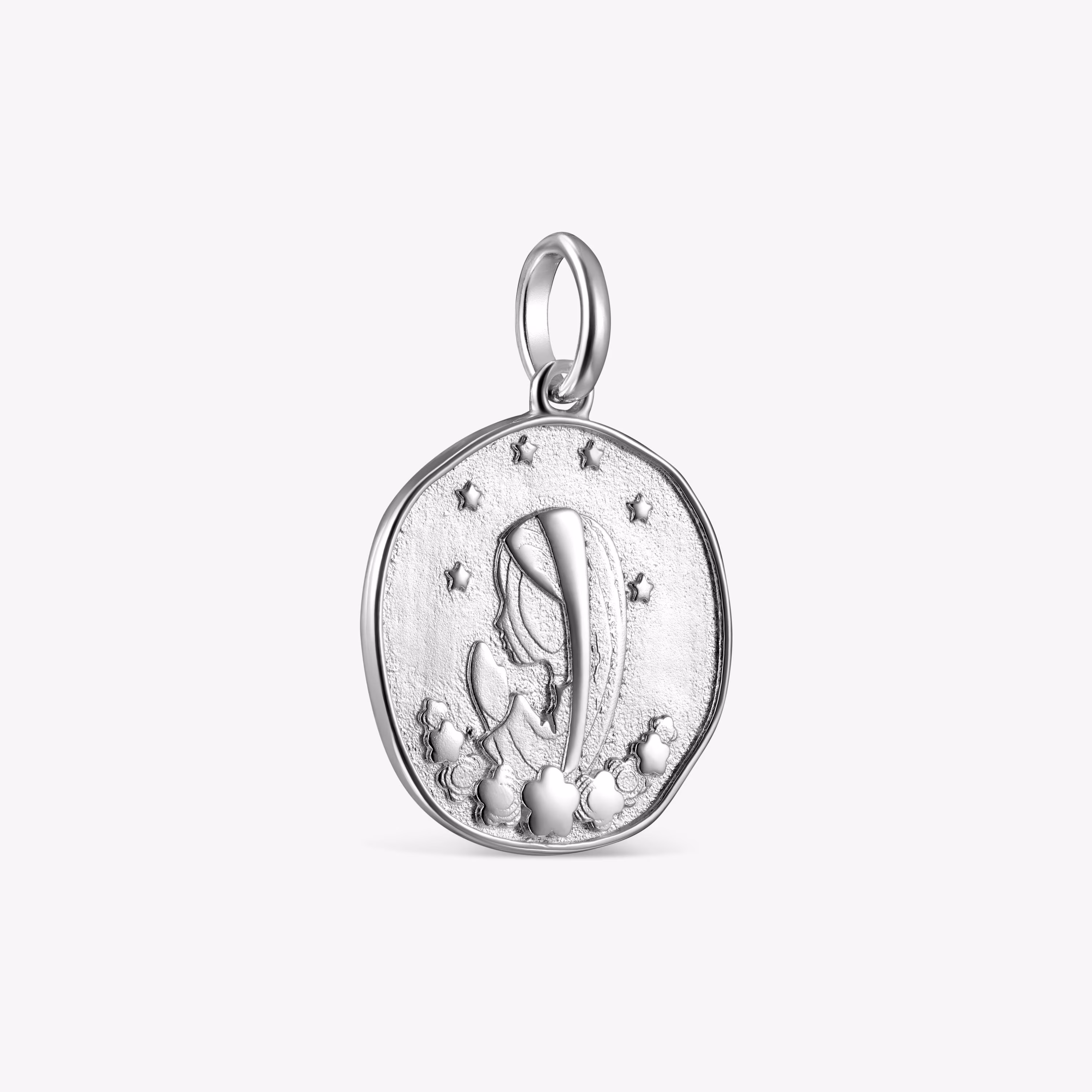 Colgante Virgen María de plata Devoción