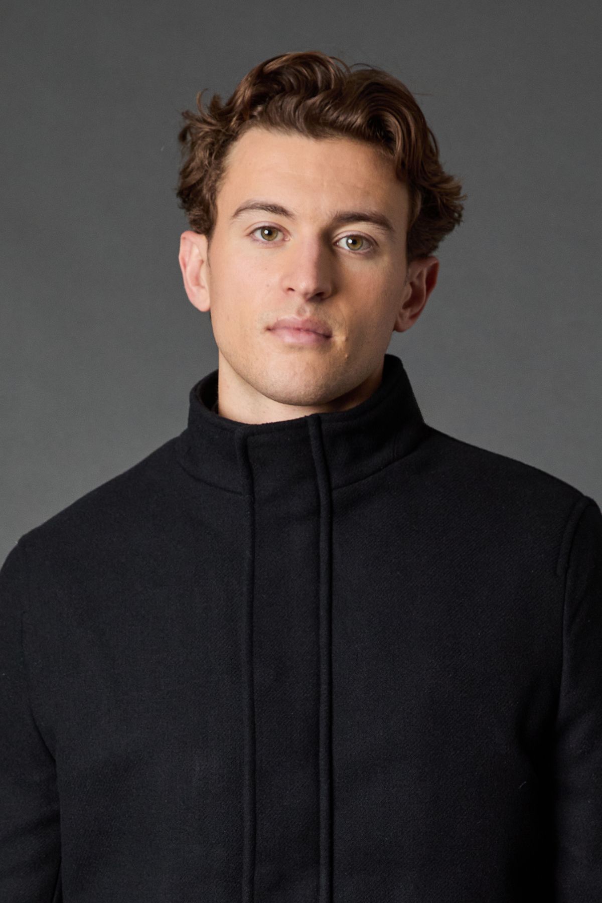 Burton Black Signature Funnel Neck Wool Blend Coat With Insert